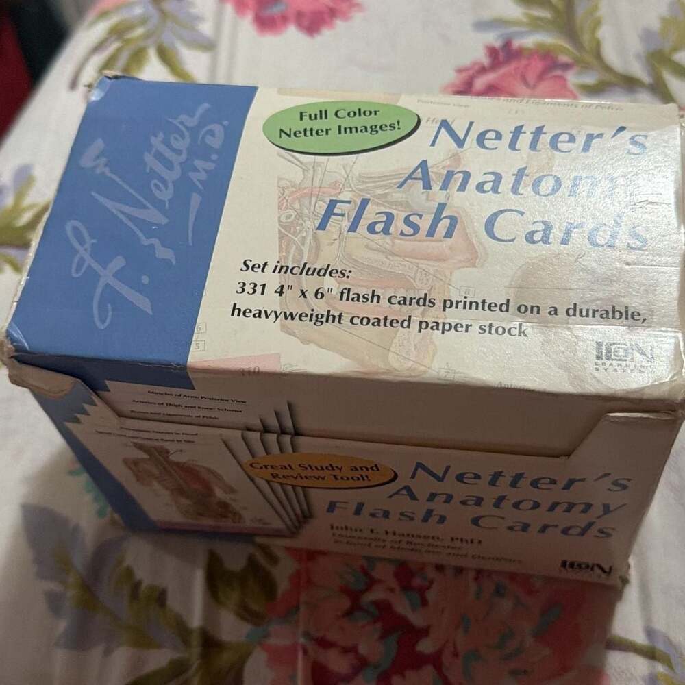 Netter Basic Science: Netter's Anatomy Flash Cards by John T. Hansen 2002 Mint